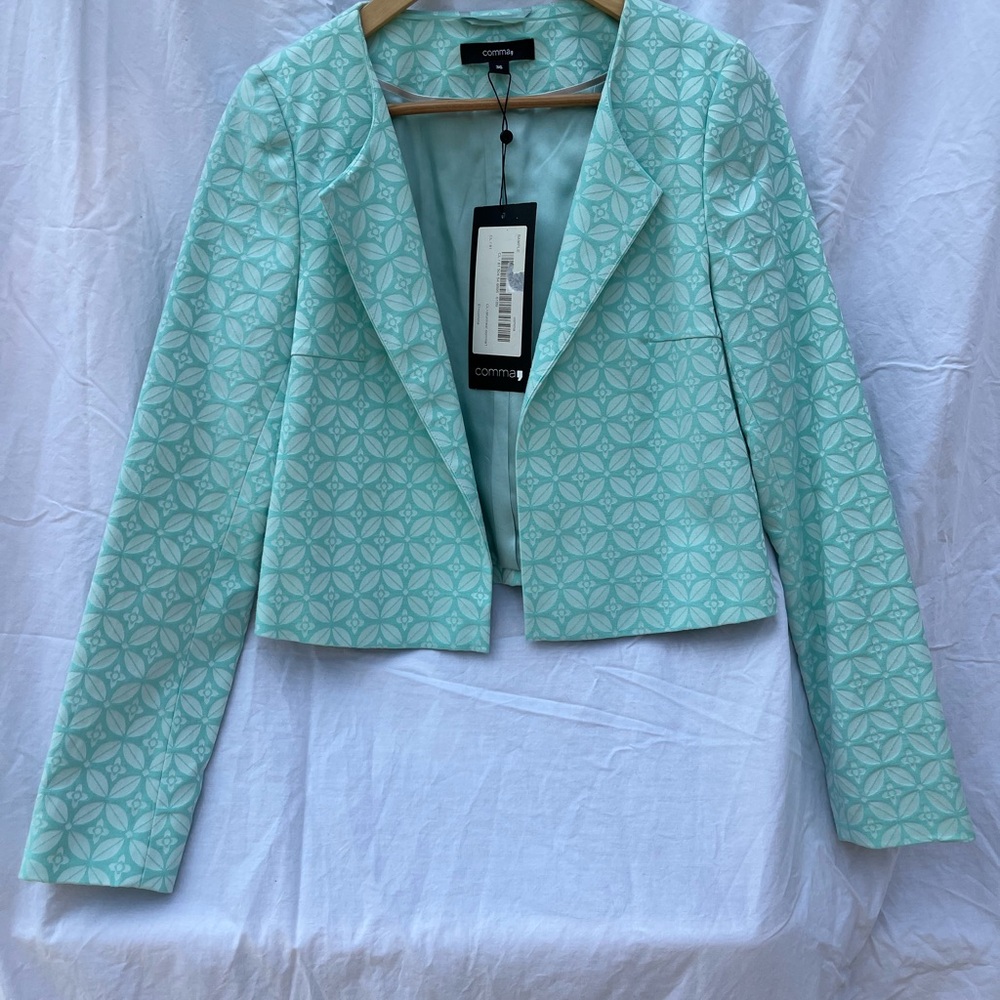 Aqua Patterned Women's Jacket
